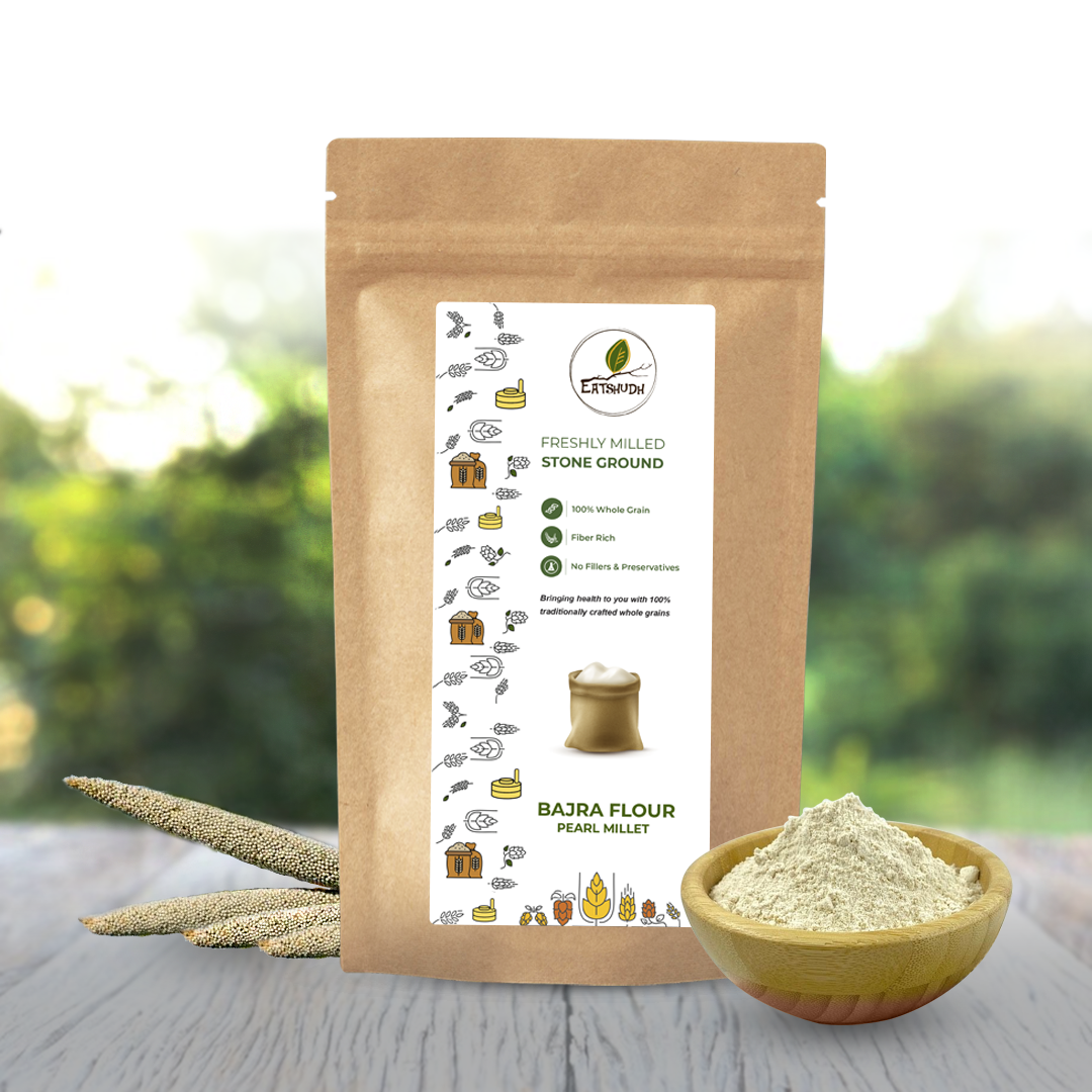 Bajra is a naturally gluten-free millet with high protein content. Bajra contains carbohydrates that are digested slowly and maintain a stable sugar level for a long period. This makes them a healthy food option for diabetic patients. Contain carbohydrates Rich in fibre, helps in weight loss management.